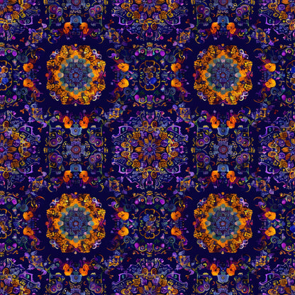 Marigold Mosaic Pattern 3 Minky Fabric
