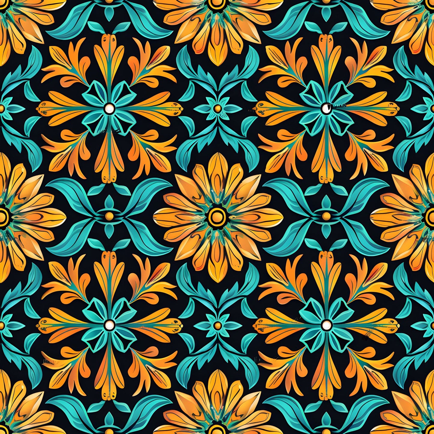 Traditional Najdi Pattern 5 Quilting Cotton Fabric