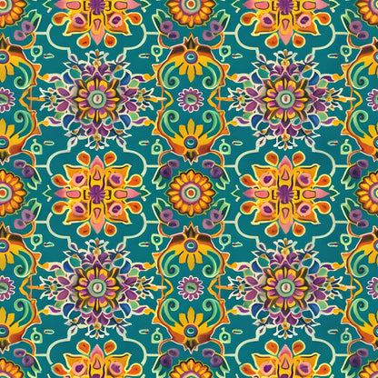 Marigold Mosaic Pattern 7 Minky Fabric