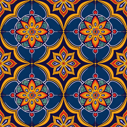 Marigold Mosaic Pattern 8 Minky Fabric