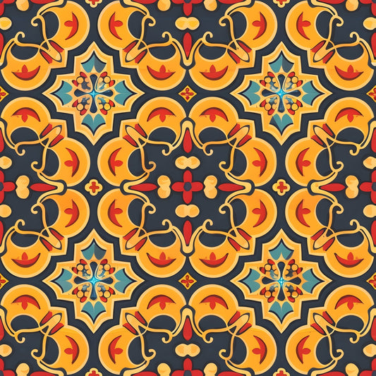 Marigold Mosaic Pattern 9 Minky Fabric