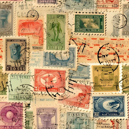 Postmarked Journeys Pattern 2 Minky Fabric
