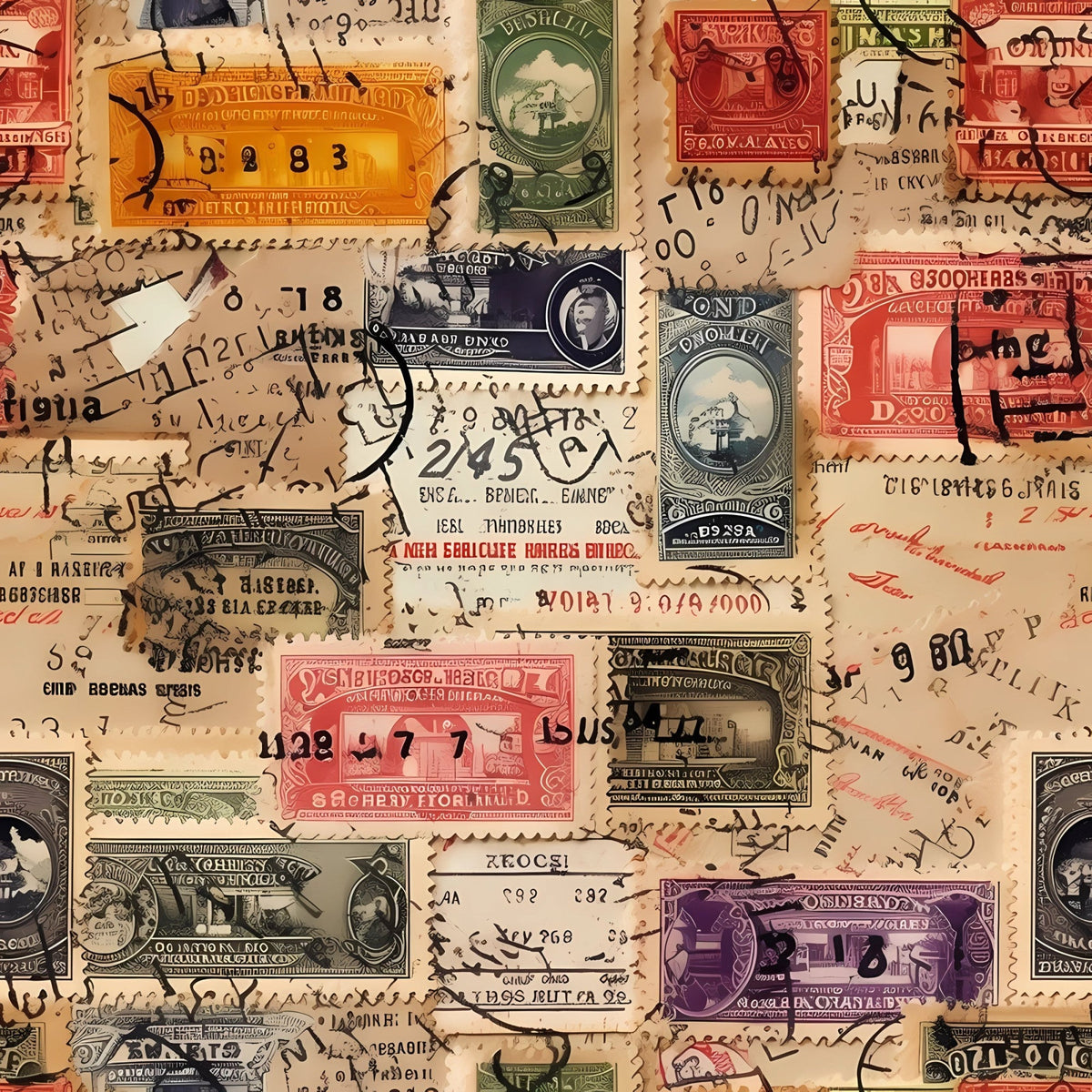 Postmarked Journeys Pattern 3 Minky Fabric