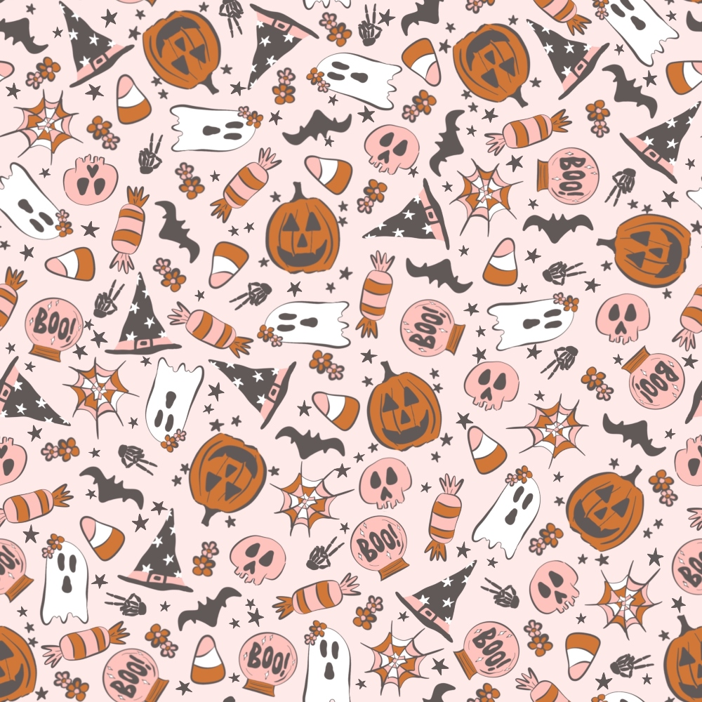 Trendy Pastel Halloween Minky Fabric
