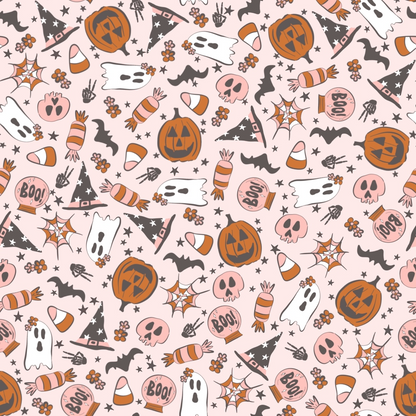 Trendy Pastel Halloween Minky Fabric