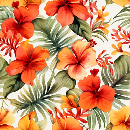 Hibiscus Paradise Pattern 12 Minky Fabric
