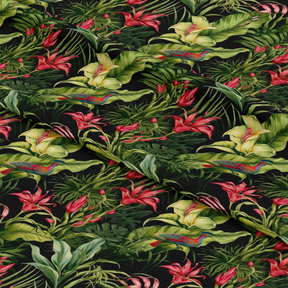 Tropical Flowers Pattern 1 Quilting Cotton Fabric
