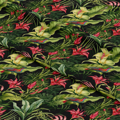 Tropical Flowers Pattern 1 Quilting Cotton Fabric