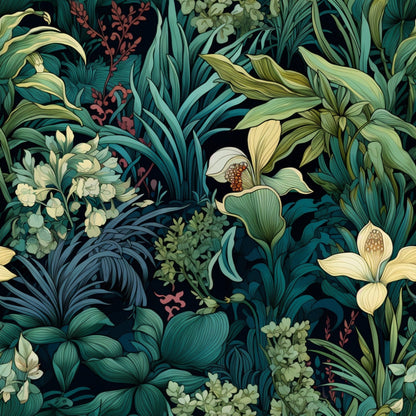 Hibiscus Paradise Pattern 2 Minky Fabric