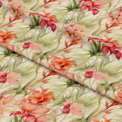 Tropical Flowers Pattern 7 Quilting Cotton Fabric