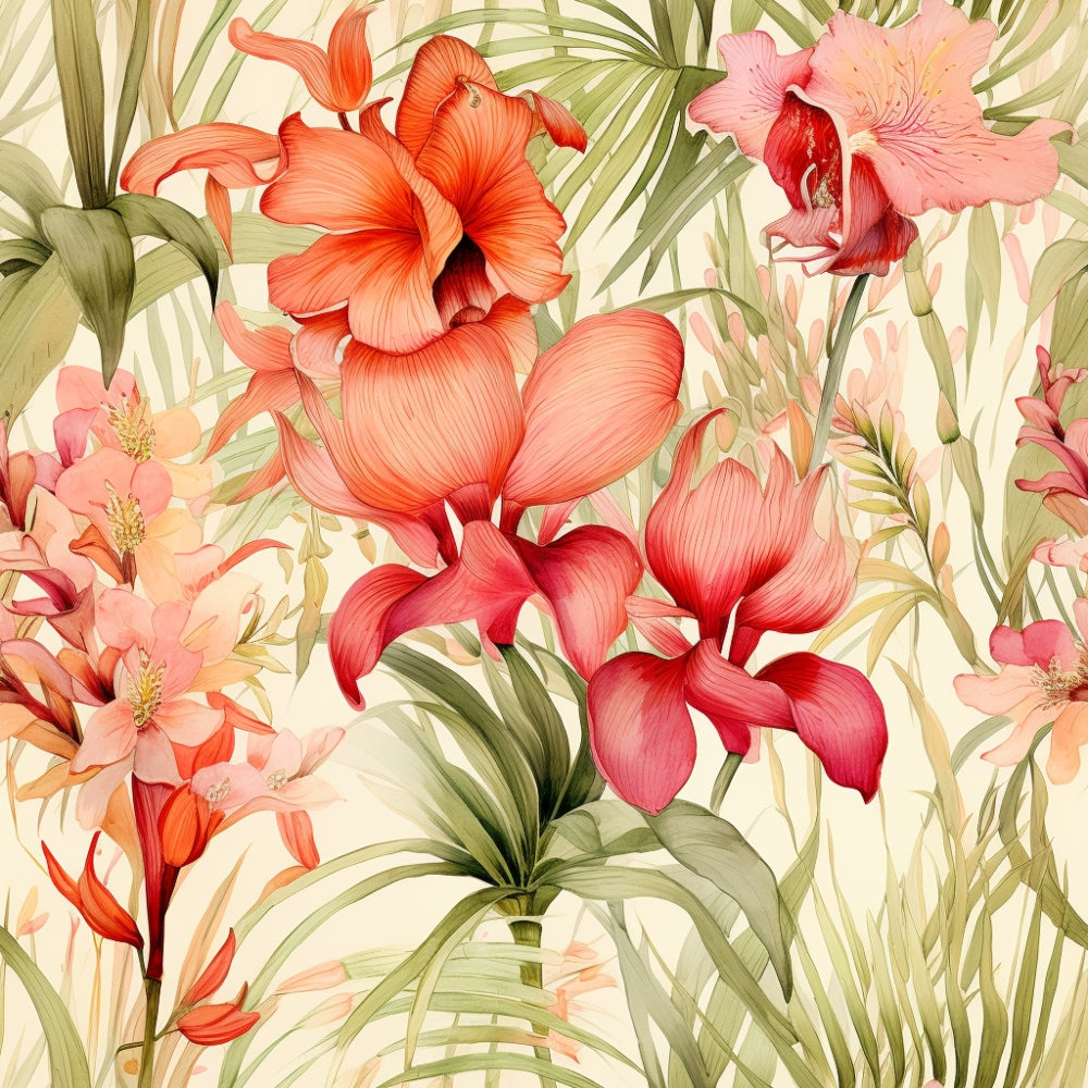 Hibiscus Paradise Pattern 7 Minky Fabric