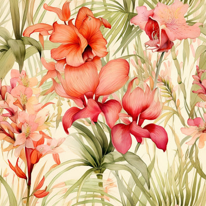 Hibiscus Paradise Pattern 7 Minky Fabric