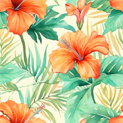 Hibiscus Paradise Pattern 8 Minky Fabric