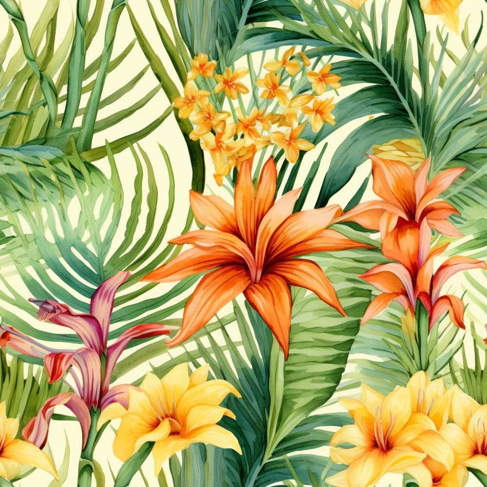Hibiscus Paradise Pattern 9 Minky Fabric