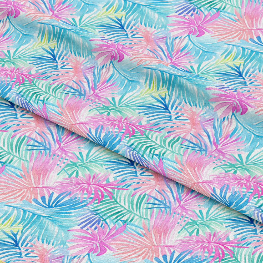 Tropical Leaves Pattern 4 Quilting Cotton Fabric