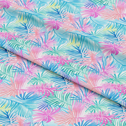 Tropical Leaves Pattern 4 Quilting Cotton Fabric