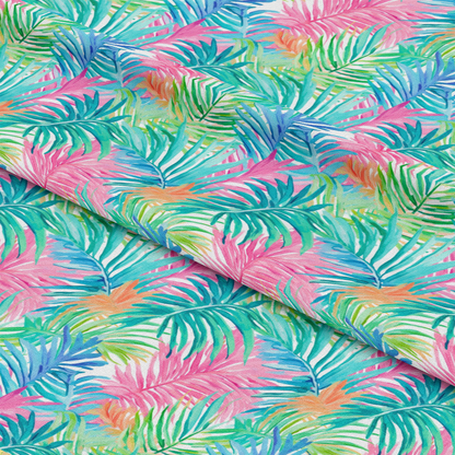 Tropical Leaves Pattern 8 Quilting Cotton Fabric