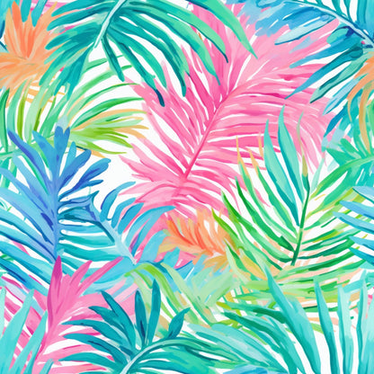 Paradise Palms Pattern 8 Minky Fabric