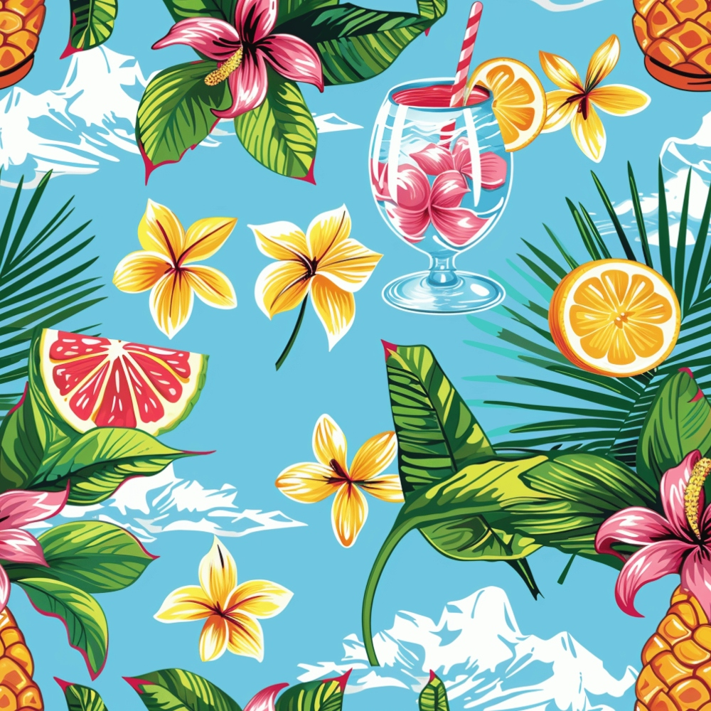 Paradise Punch Pattern 1 Minky Fabric