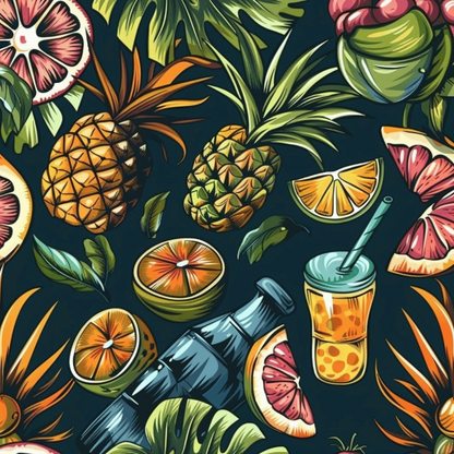 Paradise Punch Pattern 3 Minky Fabric