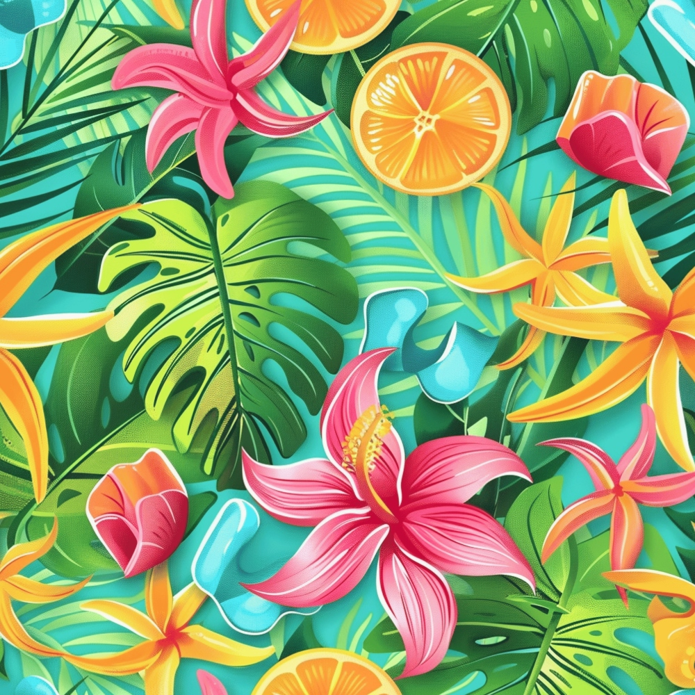 Paradise Punch Pattern 4 Minky Fabric