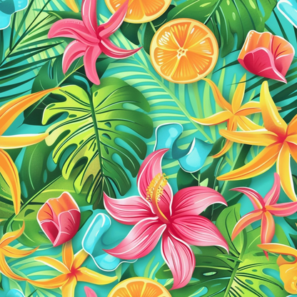 Paradise Punch Pattern 4 Minky Fabric