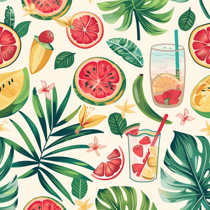 Paradise Punch Pattern 5 Minky Fabric