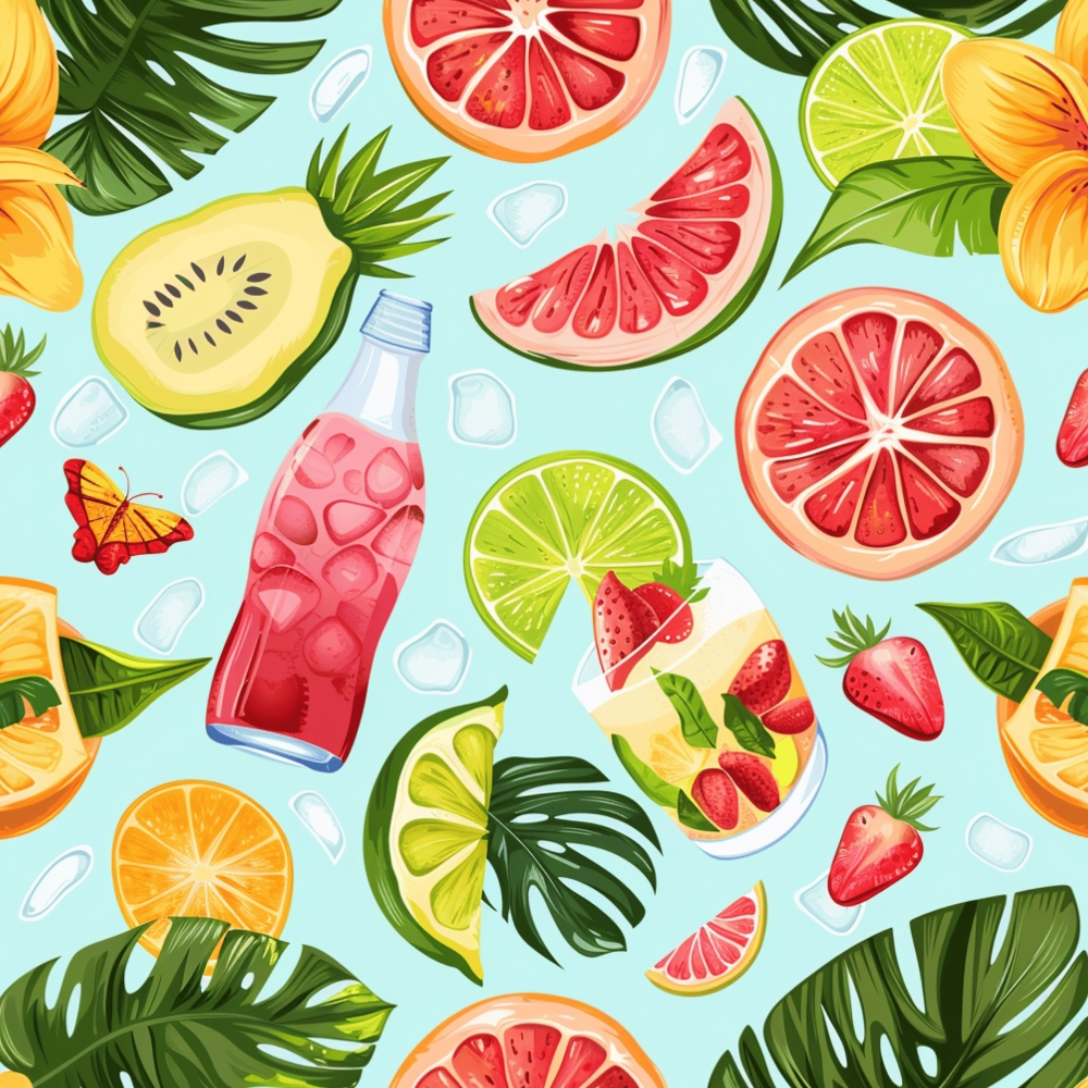 Paradise Punch Pattern 6 Minky Fabric