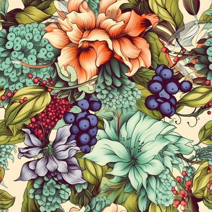 Sketchbook Garden Pattern 10 Minky Fabric