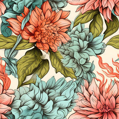 Sketchbook Garden Pattern 12 Minky Fabric