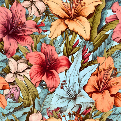 Sketchbook Garden Pattern 13 Minky Fabric