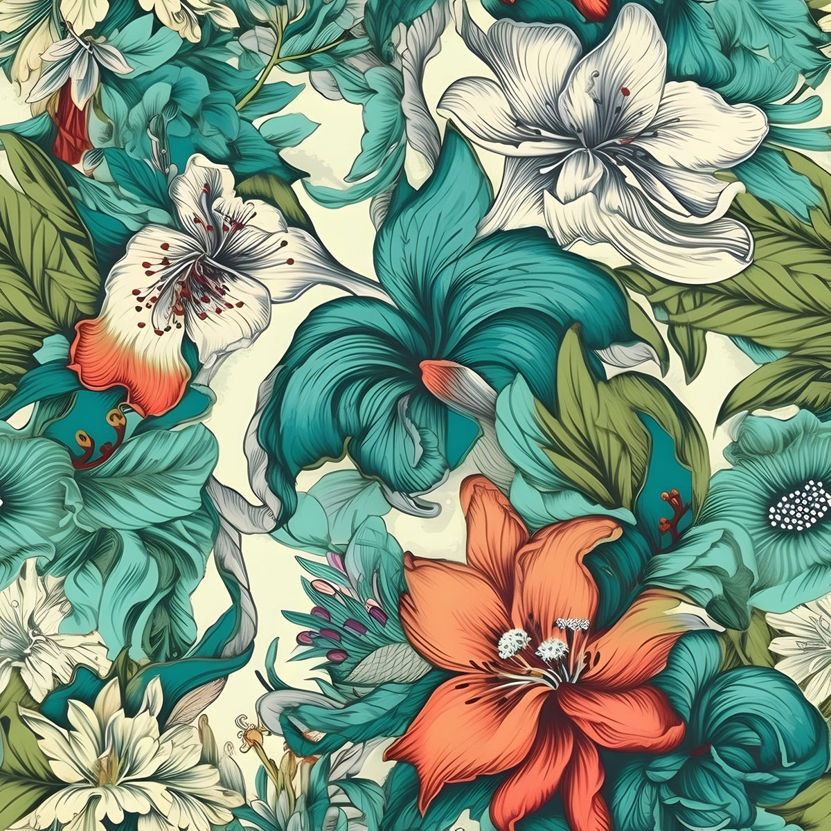 Sketchbook Garden Pattern 15 Minky Fabric