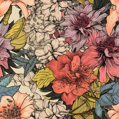 Tropical Art Florals Pattern 20 Quilting Cotton Fabric