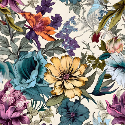 Sketchbook Garden Pattern 2 Minky Fabric