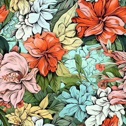 Sketchbook Garden Pattern 6 Minky Fabric