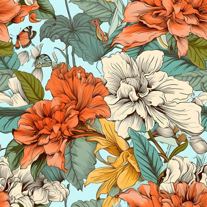 Sketchbook Garden Pattern 8 Minky Fabric