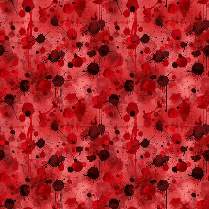 Crimson Splatter Pattern 14 Minky Fabric