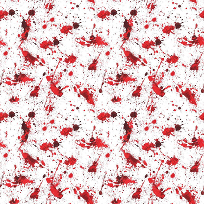 Crimson Splatter Pattern 15 Minky Fabric