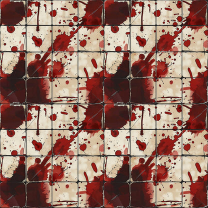 Crimson Splatter Pattern 17 Minky Fabric