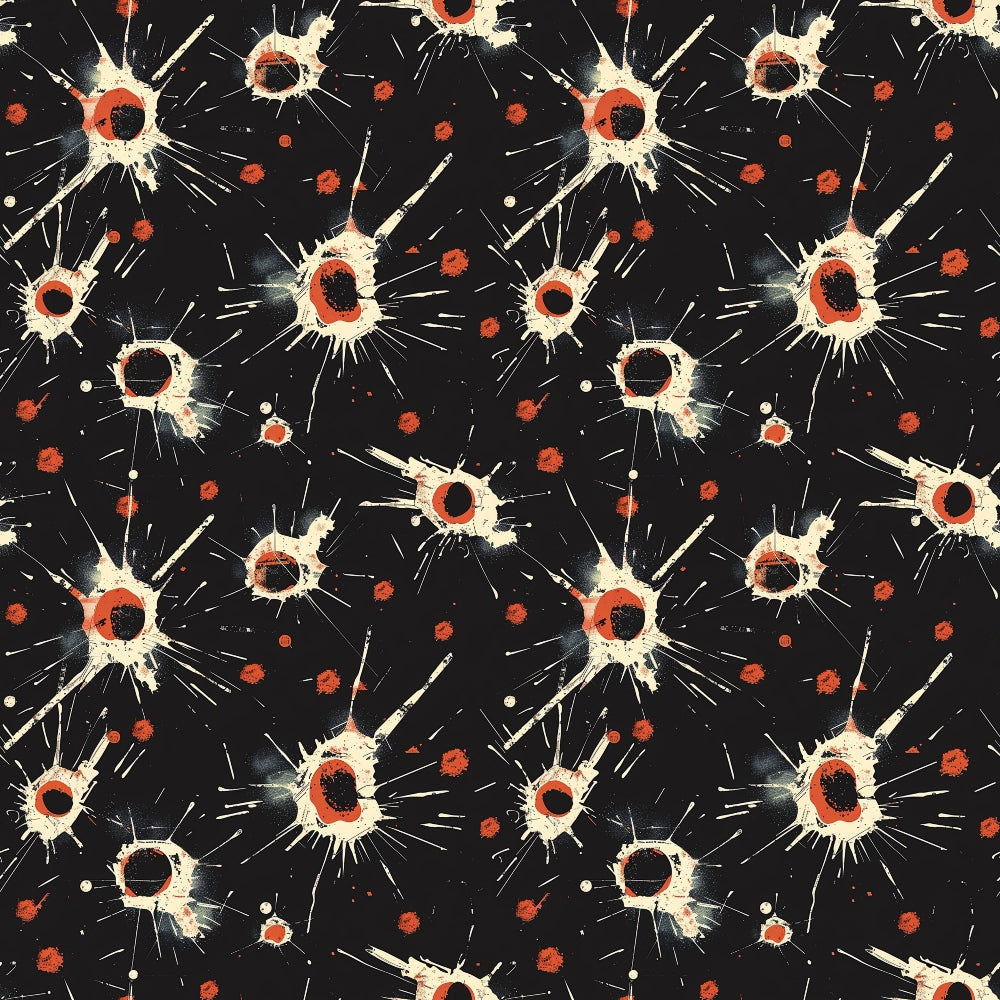 Crimson Splatter Pattern 21 Minky Fabric