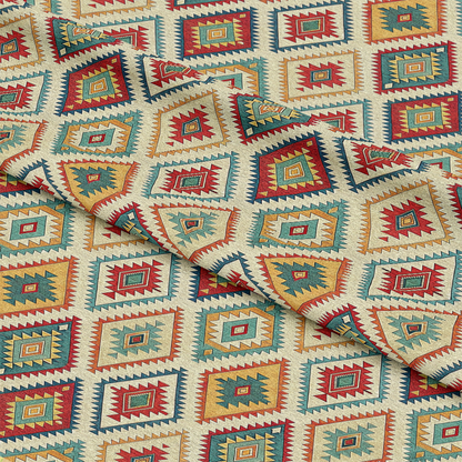 Turkish Kilim Pattern 1 Quilting Cotton Fabric