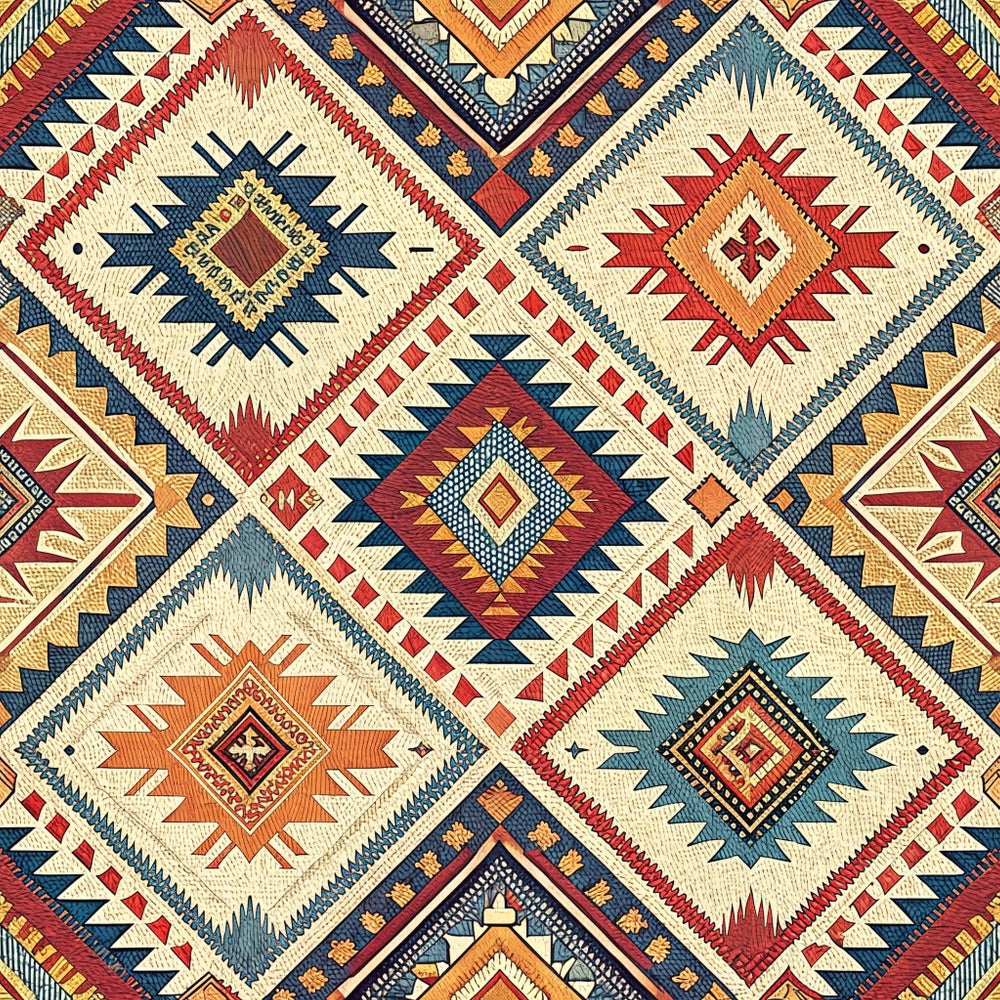 Anatolian Diamonds Pattern 4 Minky Fabric