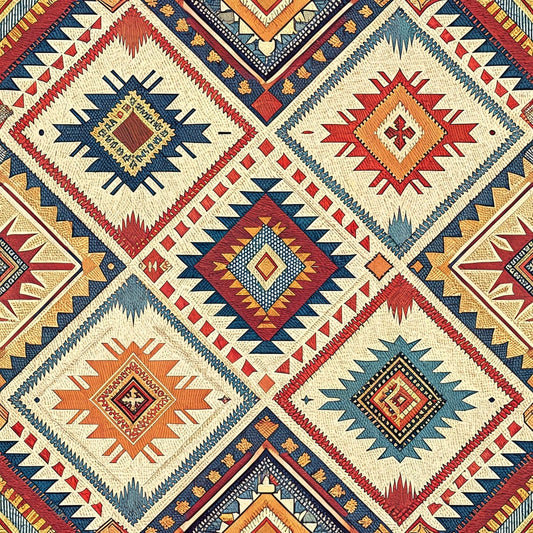 Anatolian Diamonds Pattern 4 Minky Fabric