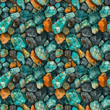 Mineral Mosaic Pattern 2 Minky Fabric