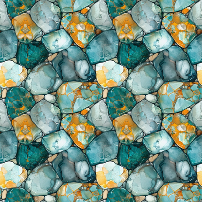 Mineral Mosaic Pattern 4 Minky Fabric