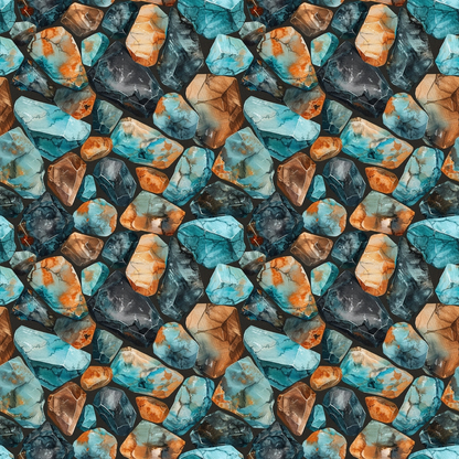 Mineral Mosaic Pattern 6 Minky Fabric