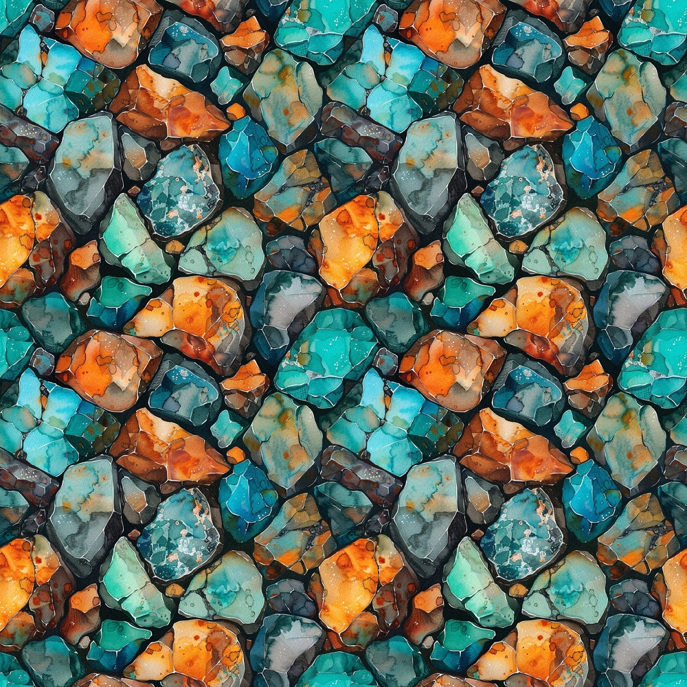 Mineral Mosaic Pattern 7 Minky Fabric