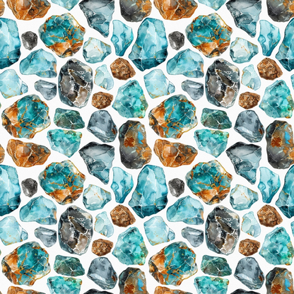 Mineral Mosaic Pattern 9 Minky Fabric