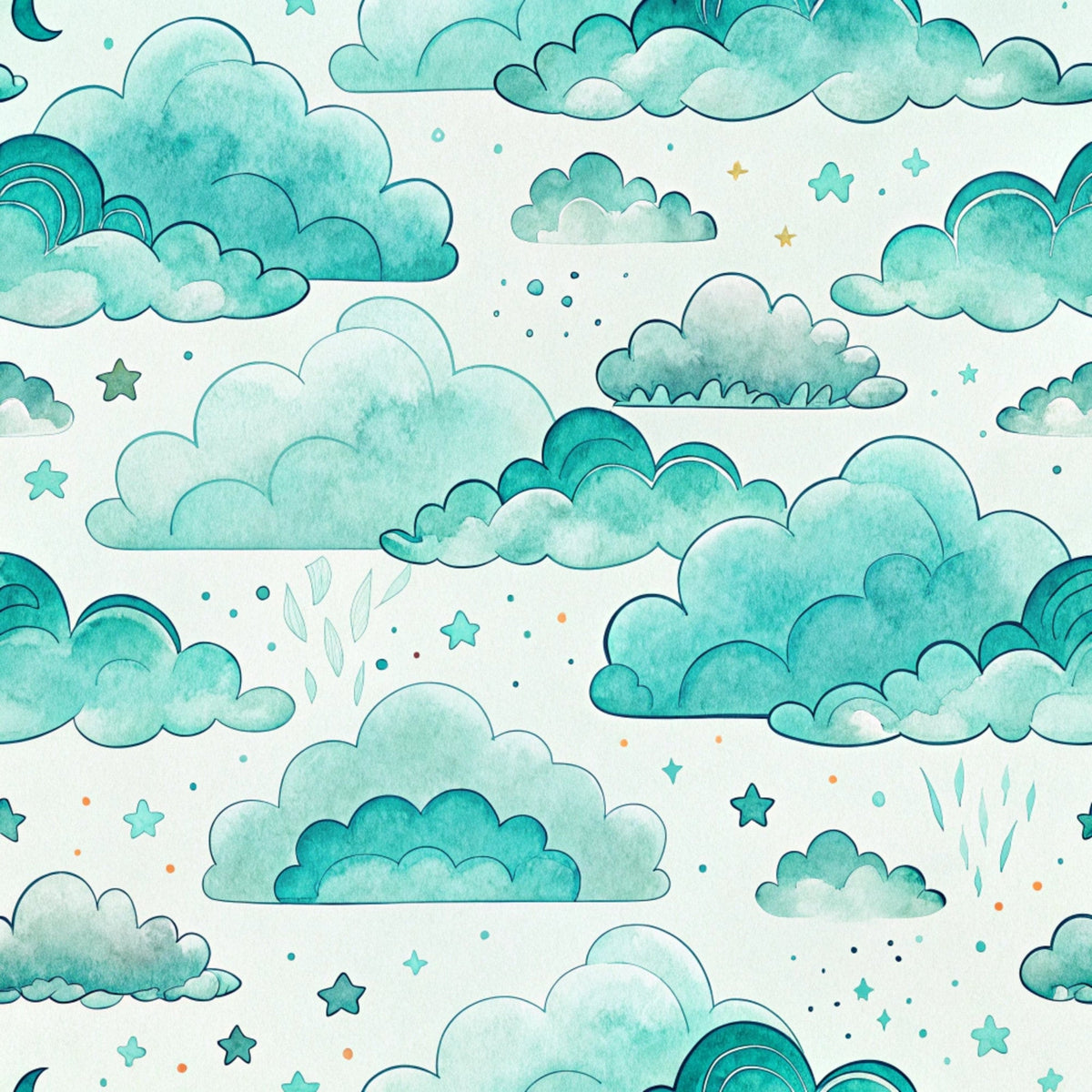 Teal Reverie Pattern 11 Minky Fabric