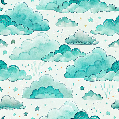 Teal Reverie Pattern 11 Minky Fabric